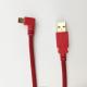 Red Customized USB 2.0 USB A Male To Right Angle Mini USB Cable Fast Charging