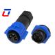 Quick Lock 15A Low Voltage Waterproof LED Connector 3+4 Pin 300V Male To Female