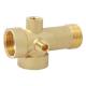 Pipe 5 Five Way Connector Brass