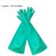 Long Cuff Green Nitrile Chemical Resistant Gloves 80cm Dry Glove Box Cleaning