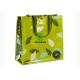 Green Shopping Woven Carry Bags With Handles Offset Logo OEM / ODM Service