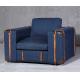 Industrial Style Retro Rattan Vintage Solid Wood Jean Fabric Sofa Set