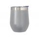 Grey 12OZ Stainless Steel Stemless Wine Glasses with Powder Coated Finish