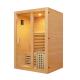 Smartmak 1 Person Wood Steam Home Sauna Room with 8mm Tempered Glass door