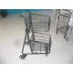 Two deck Basket Grocery shopping trolley / cart with american handle printed logo
