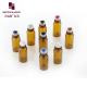 BLP-3ML Wholesale Roll on Bottle 3ML Amber Glass Bottle with Roll on Gemstone Ball For Essential Oil Perfume