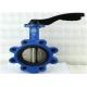 Cast Iron Lug Wafer Butterfly Valve 10-80℃ Working Temp Handle Power