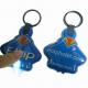 customized high tech brightest TPU blue color led key chains light for promotional gift