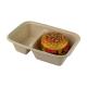 2 Compartment Biodegradable Vented Clamshell , Compostable Lunch Containers Bagasse