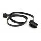 OBD2 OBDII 16 Pin J1962 Male to Female Extension Flat Slim Cable