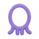 Silicone Teether, Purple Octopus is textured for sore gums, easing pain and