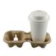 Wholesale Disposable 2 Cup Paper Cup Carrier , Paper Coffee Cup Holder Tray
