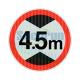 3mm Aluminum Safety Custom Reflective Sign 4.5M Height Restriction Road Sign
