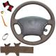 DIY Sewing Custom Leather Steering Wheel Cover For Toyota Camry 2005 2006 Sienna 2004 2005 2006 2007 2008 2009 2010