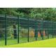 PVC Coated Wire Mesh Fence Panels, 1230mm ,1530mm , 1830mm, 2030mm,2230mm with Curved /V beams Anti Climb Mesh Fence Pan