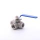 CFR Term DN8-DN65 304/316 Stainless Steel Female 3 Way Ball Valve with Manual Handle