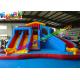 Popular Outdoor Inflatable Water Slides  , Inflatable Jumping Slide With Pool From Funworld