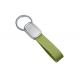 Debossing Tape Green PU Leather Key Chains Strap Epoxy Doming