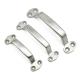 Four Hole Stainless Steel Industrial Pull Handle Silver