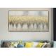 Hand Painted Gold Foil Painting Abstract Canvas Wall Art For Interior Decoration