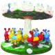 Colorful Carousel Amusement Ride , Single Layer Ant Park Merry Go Round Ride
