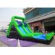 PVC 0.55mm Blow Up Water Slide , Colorful Commercial Pool Water Slides
