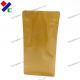 Biodegradable Brown Kraft Paper Stand Up Pouch With Zipper Food Packaging Bag