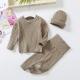 2023 Autumn Winter Knitted Sweater Baby Girls Boys Clothes rib knit boys clothing sets