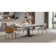 Sintered Stone Dining Table with Black Metal Frame Dining Table