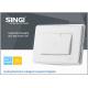 SINGI GNW58B series Classical PC Material White Color Electric Door Bell Switch
