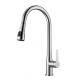 Kitchen Single Lever Sink Mixer Tap With Pull Out Dual Rinsing Spray