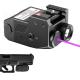 Purple 405nm Compact Tactical Flashlights For Guns 500 Lumens Rechargeable