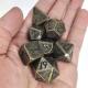 Hand Carved Durable For Savage World Sturdy Hand Multipurpose Metal Polyhedral Dice Set