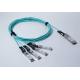 40G QSFP+ To 4x SFP+ AOC Optical Breakout Cable 5m OM3 850nm Multimode