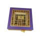 Purple Cardboard Box Customized Gift Box Packaging Colors Printed Design Paperboard Material Box with Lattice Window