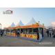Portable 5x5m pagoda gazebo canopy tent aluminum frame and PVC roof cover used as stall for wine and dine festival