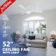 DCF-W986 MDF Blade 35W 5 Speeds Remote Control Ceiling Fan With Light