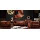 Hotel Furniture Soft Leather Sofa Set Top Grain Real Material Long Service Time