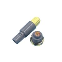 3 Pin Circular Plastic Push Pull Connector Yellow Female Socket Connector