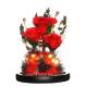 Deluxe 3 Rose Glass Shaded Eternal Rose Box For Your Loved One On Valentines Day