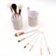 9pcs White Color Travel Size Makeup Brushes Plastic Handle Facial Makeup Tool
