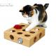 MDF Material Cardboard Cat Bed 24X24X6.5cm Original Colour Playing Ball Inside