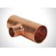 Copper Reducing Tee Customized Size Refrigeration Pipe Fittings Anti Corrosion