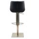 Brushed SS Frame Swivel Adjustable Height Dining Chair