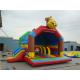 5 In1 Inflatable Jumping Castle , Screen Printing Monkey Bouncy Castle