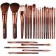 lWholesale 22 Pieces Brown Color  Makeup Brushes Fan Brush Best Make up Brushes