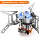 6800W Windproof Camp Stove Camping Gas Stove with Fuel Canister Adapter, Piezo Ignition, Carry Case, Portable