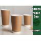 Takeaway 12 Oz Kraft Paper Cups With Lids Food Grade Eco - Friendly