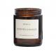 Christmas 200ml 300ml Amber Glass Candle Holder With Metal Lid