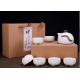 White Color Home 7 Pcs Ceramic Tea Cup Set / Teapot Set With Gift Packing